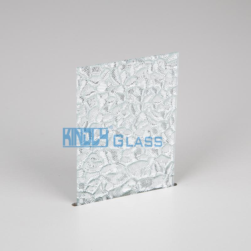 Silver ripple rolled glass